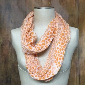 Orange & White Infinity Scarf
